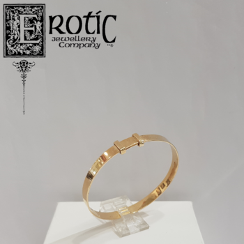 9ct yellow gold baby bangle handmade by Paul Amey