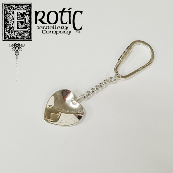 Sterling silver heart keychain handmade by Paul Amey